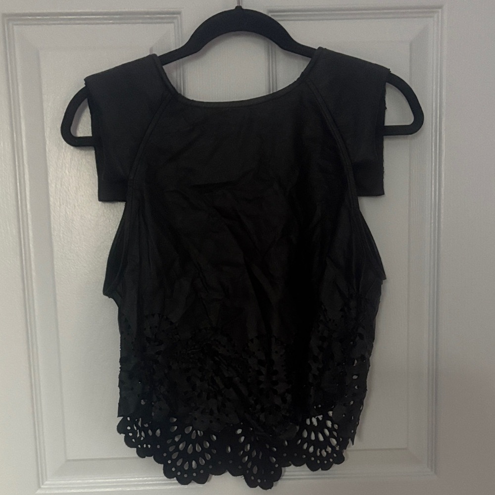 Elegant Black Lace Women's Top